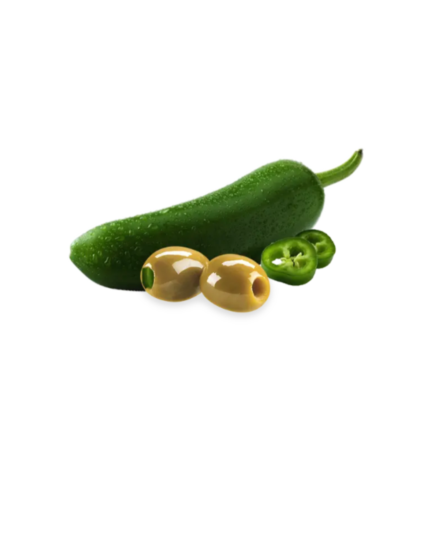 Žaliosios alyvuogės įdarytos jalapeno paprika