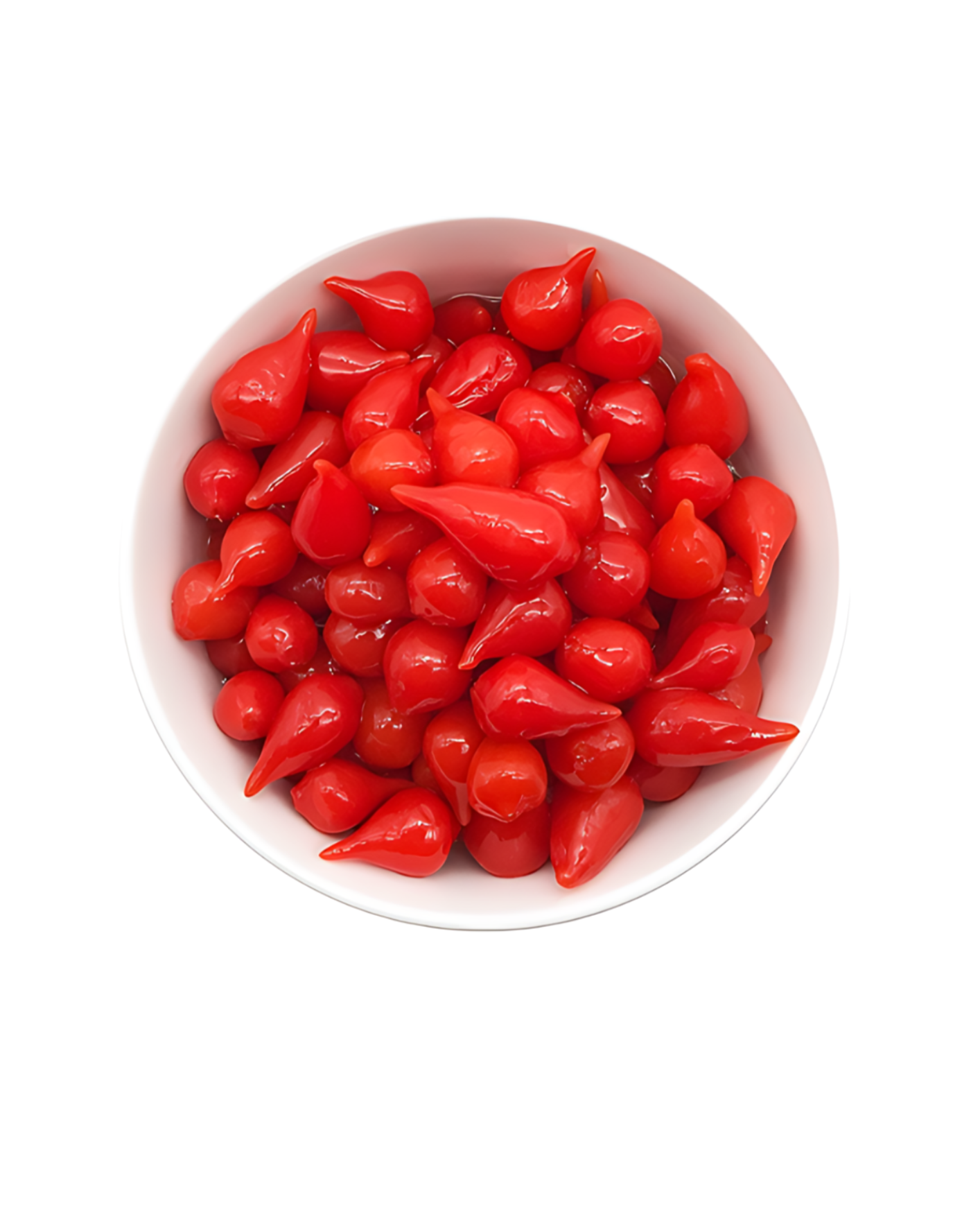 Lašo formos raudonos paprikos