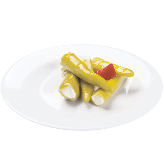 Minkštuoju sūriu įdaryta peperoni paprika