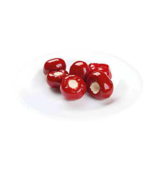 Minkštuoju sūriu įdaryta vyšninė paprika